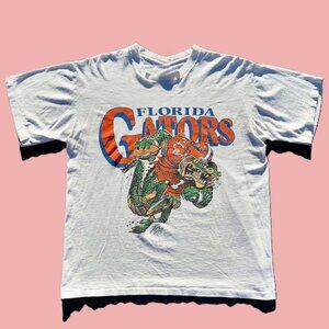 Vintage Style Florida Gators Retro T-shirt Rare design white tee